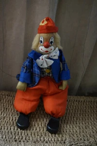 Vintage Clown Puppe Marrionette - Bild 1 von 6