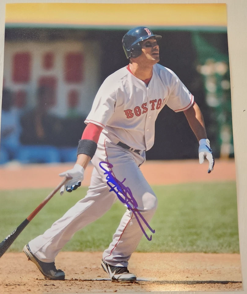 Carlos Peña Medias Rojas de Boston Tigres Rays Autografiado 8x10 Certificado de Autenticidad Foto 1 de 1