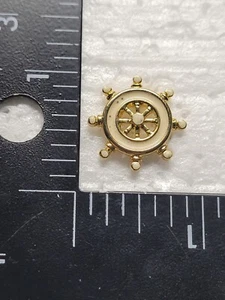 HELM HAT LAPEL PIN PIN BACK USED (I0846) - Picture 1 of 3
