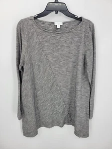 Top Jill Pure Jill para mujer grande a rayas asimétricas manga larga artístico informal - Imagen 1 de 9