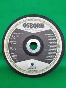 7 X 1/8 X 7/8 REINFORCED ZIRCONIUM GRINDING WHEEL (SOLD IN A PACK OF 10) #80476 - Picture 1 of 3