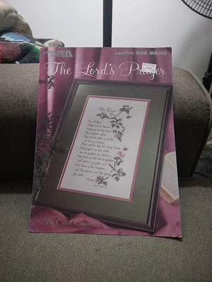 THE LORDS PRAYER Cross Stitch Pattern 958 Leisure Arts 1990 Carol Emmer - Image 1 of 4