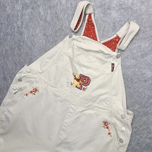 Vintage Disney Winnie the Pooh Overalls Women’s 22W / 24W Beige Embroidered - Picture 1 of 11