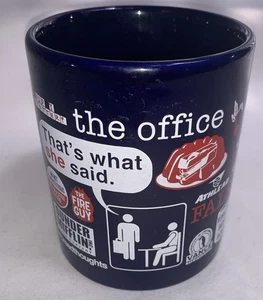 THE OFFICE-TV Show Pictures, Catch Phrases on 10 oz Deep Blue Ceramic Mug - Bild 1 von 10
