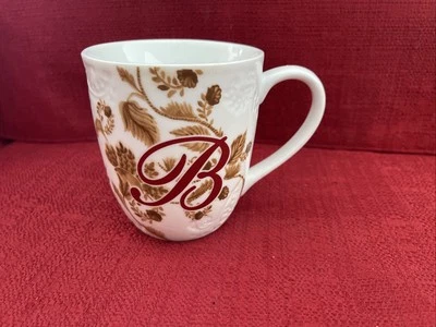 Pier 1 AVA 咖啡杯 茶杯 Monogram Letter B — 第 1/4 张图片