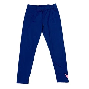 Nike Dri Fit Athletic Leggings Blue Pink Size 6X - Picture 1 of 5