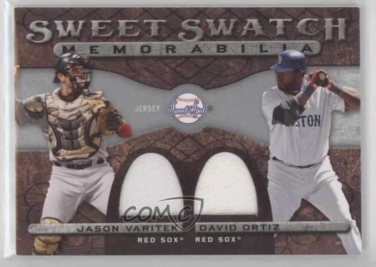 2009 Sweet Spot Swatch Memorabilia Dual David Ortiz Jason Varitek #DS-VO HOF - Image 1 of 2