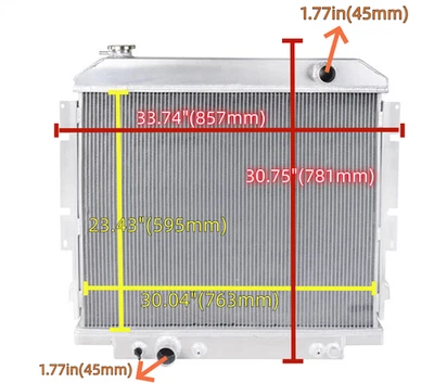 Radiador de 3 filas diésel 6,9 L 7,3 L para Ford F250 F350 F-250 Super Duty 1983-1996 Foto 1 de 4