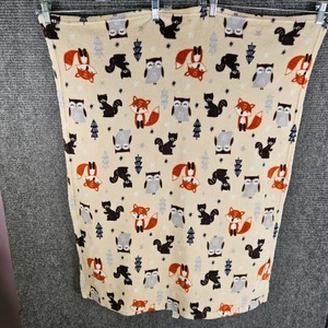 Parent's Choice Baby Blanket Woodland Fox Owl Squirrel Walmart Single Layer - Picture 1 of 5