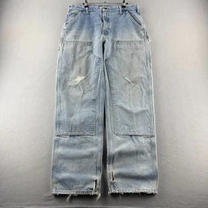 Vintage Carhartt Jeans Herren 36x34 (passt 36x33) Blau Denim Double Knee - Bild 1 von 23