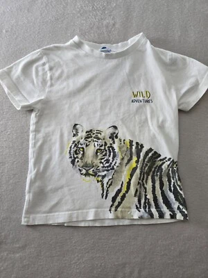 Camiseta Mayoral Sunset Niños Talla 6 Blanco Gráfico Cuello Redondo Manga Corta Pull-on Foto 1 de 4