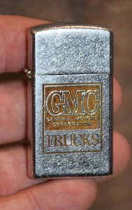 Vintage Zippo Slim Lighter GMC General Motors Corporation Trucks Advertising - Picture 1 of 6