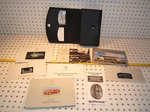 Mercedes W202 C230K/C280 2000 US owner's Manuals 1 set of 8 & Leather OE 1 Case - Picture 1 of 12