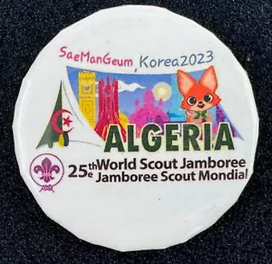 Parche PIN de botón contingente 2023 World Scout Jamboree Argelia Scouts - Imagen 1 de 2