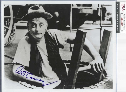 Art Carney Autographed 8x10 Photo HoneymoonersTelevision Star Comedian JSA COA Cover