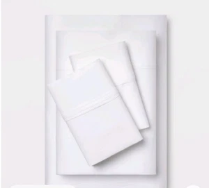 ✨️ Threshold 400 Thread Count Cotton Sateen 4-Piece Sheet Set Luxurious Queen - Picture 1 of 5