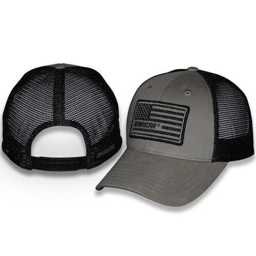 NASCAR USA Tonal Logo Olive Green Snapback Trucker Mesh Structured Hat - Image 1 of 1