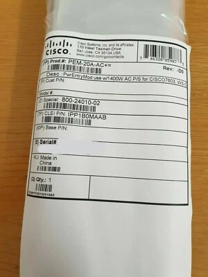 Cisco PEM-20A-AC+= power supply unit UR - Bild 1 von 4