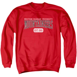 Western Colorado Adult Crewneck Sweatshirt Est. Date, Red, S-3XL - Picture 1 of 5