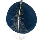Vintage 1950S 1960S Women's Hat Headpiece Frost Brothers Velvet With Feather