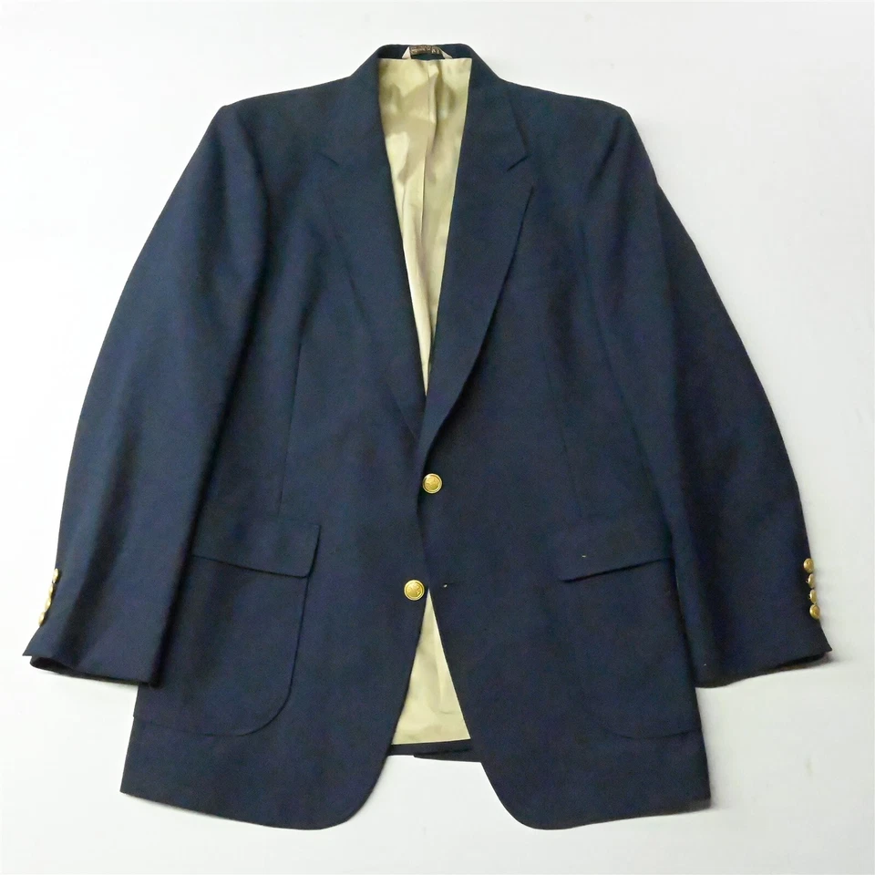 Blazer Abrigo Deportivo Chaqueta De Colección Oliver Kent 42L Azul Marino Dorado Botón Para Hombre Foto 1 de 4