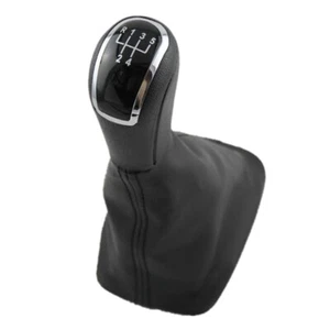 Cubierta de arranque de perilla de cambio de 5 velocidades de cuero PU apta para Skoda Fabia MK1 2000-2008 - Imagen 1 de 7