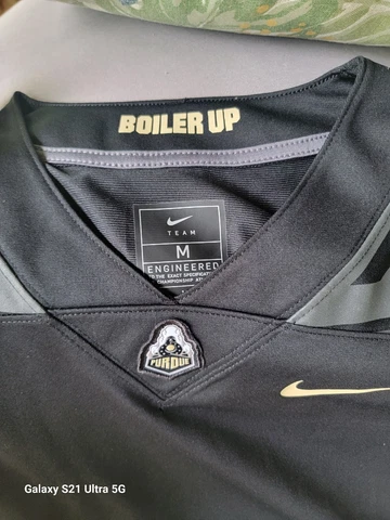 New Nike Purdue Boilerup Jersey Mens Untouchable Football  Jersey Med. blk Cover