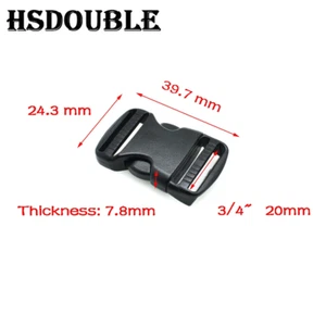 2 Pcs/Pack 20-50Mm Plastic Hardware Dual Adjustable Side Release Buckles Molle T - Picture 1 of 12