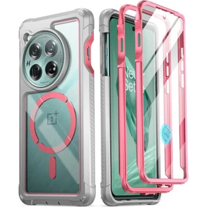 Funda Poética Pantalla Integrada para OnePlus 12 5G con Magsafe Transparente Cubierta Rosa - Imagen 1 de 5