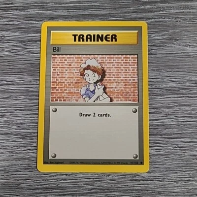 BILL - Base Set - 91/102 - Common Trainer - Pokemon Card - Unlimited   - Image 1 of 2