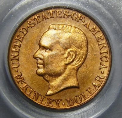 1917 PCGS MS64 McKINLEY GOLD DOLLAR COMMEMORATIVE - Image 1 of 2