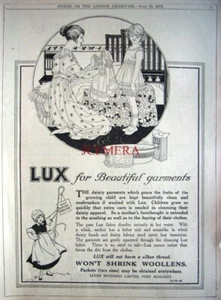 LUX Washing Powder 1919 Advert Print : Original Antique Ad - Imagen 1 de 1