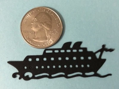 CRUCERO Troquelado (6 piezas) Aprox. 2.5"x 3/4" Vacaciones•Puerto•Océano •Luna de miel•Isla Foto 1 de 4