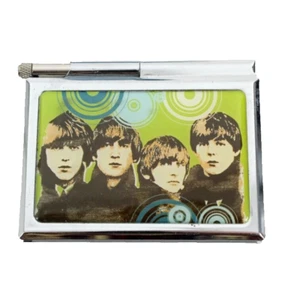The Beatles 3.5 x 2.5 Silver Green Multi Photo Notepad with Pen - Picture 1 of 6