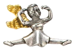 Ballet Guardian Angel Pin Pewter Dancing Dancer Pin Gift Made in the USA Pin - Imagen 1 de 2