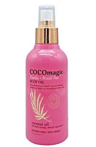 COCOmagic Vanilla + Brazil Nut Body Oil 6oz Hydrating Coconut Oil NEW *FREE SHIP - Picture 1 of 2