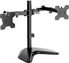 Free Standing Dual LCD Monitor Fully Adjustable Desk Mount Fits 2 Screens up to 