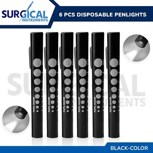 6 Stück Einweg Penlights Set Diagnose HNO Notfall Medizin - SCHWARZ Hi-Q - Bild 1 von 8