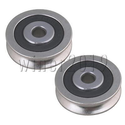 Shape Groove Track Roller Bearing Pulley Wheels Load Bearing 355kg Pack Of 2 • 11.21$