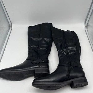Baretraps Abram Black Faux Leather Boots Women's Shoes 9.5 - Picture 1 of 13