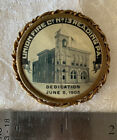 Vintage 1905 Union Fire Co No. 13 Reading Pennsylvania Dedication Celluloid Pin