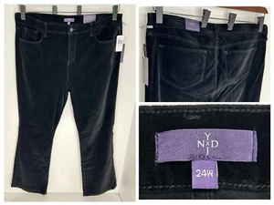 NYDJ NWT Velvet Modern Boot Pants Size 24W Black Slimming Fit Office 40x33 - Bild 1 von 17