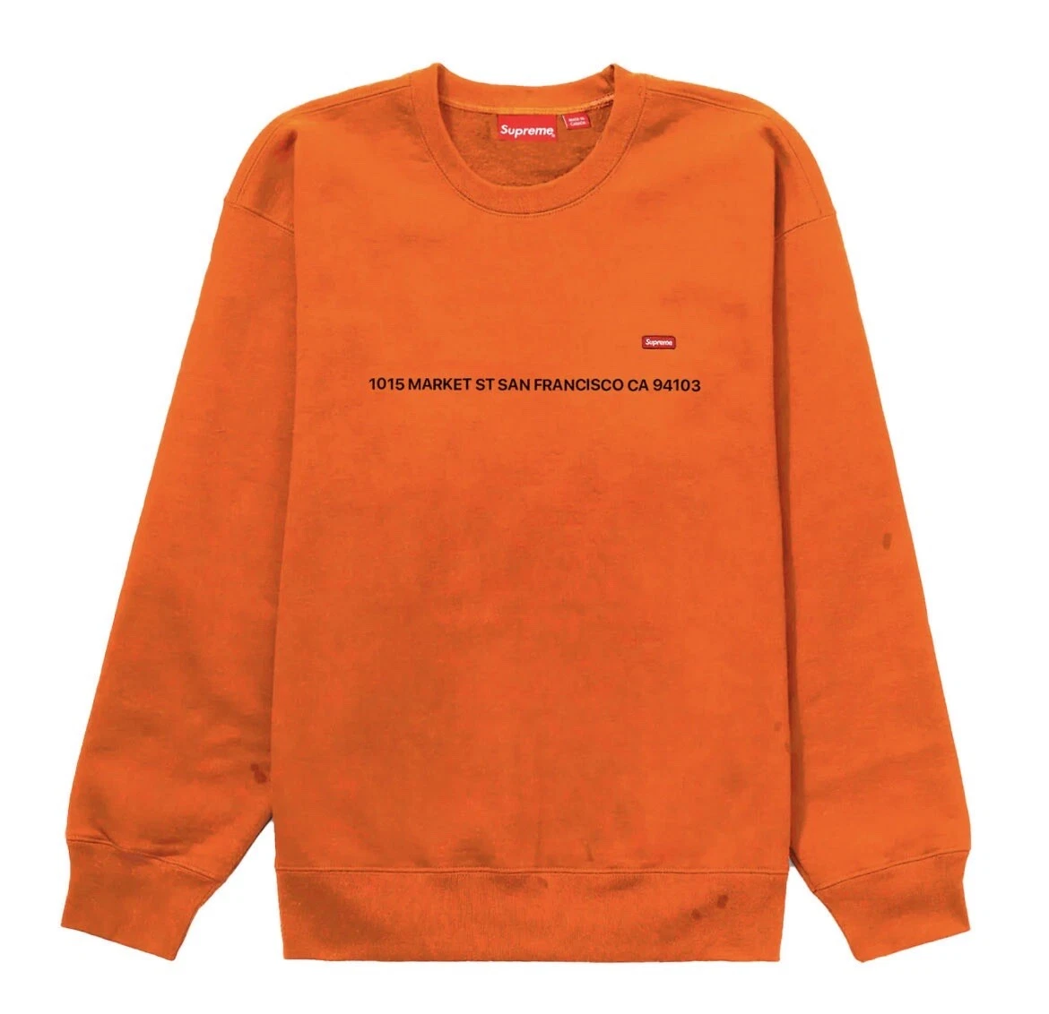 Supreme small box burnt orange  crewneck Supreme Small Box Crewneck (FW24) - $138