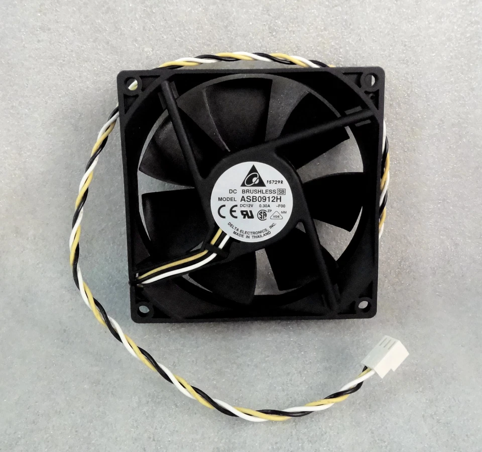 Delta ASB0912H 92mm x 25mm Quiet High Airflow Fan 18" Long Wires For Micron Case - Image 1 of 1