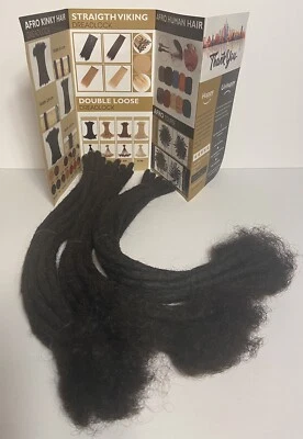 Dreadlocks 30 Extensions 14” Human Hair Twist Braids 108 gr. Handmade Tight Afro - Image 1 of 4