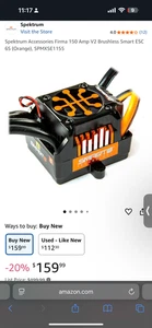spectrum 150 amp esc (Arrma 1/7 stock esc) - Picture 1 of 10