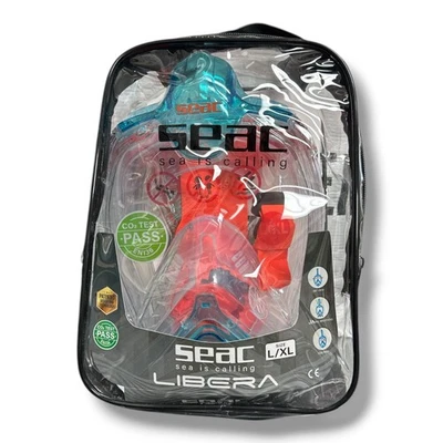 *Seac Libera Full-Face Snorkel Mask Blue/Orange L/XL -New Sealed- - Image 1 of 2