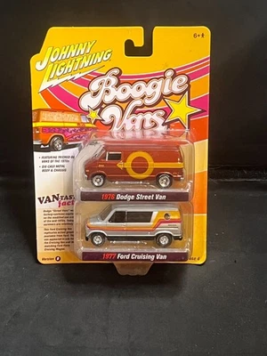 Johnny Lightning Paquete de 2 Dodge Street Van 1976/Ford Cruising Van R/Riders 77 Foto 1 de 2