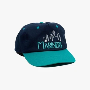 Hat Trick NYC 'Seattle Mariners / Sitcom' Snapback Hat Navy Blue / Aqua - Bild 1 von 7