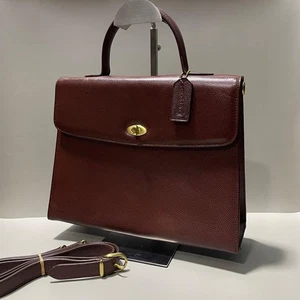 Vintage COACH Madison 4414 2way Handbag Brown Made in Italy Old Coach #1210 - Picture 1 of 14